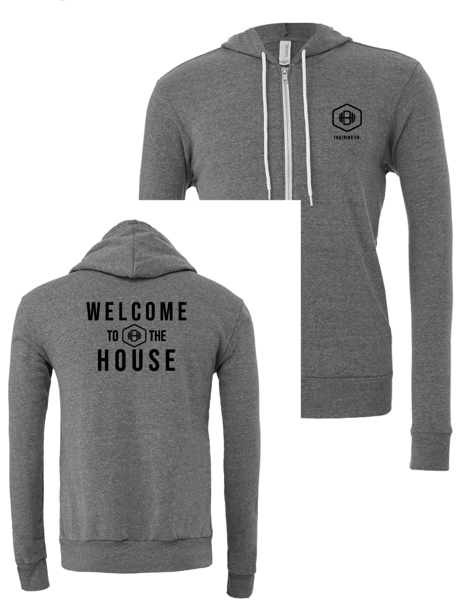Bell House - WELCOME Unisex Premium Hooded Zip-Up Sweatshirt