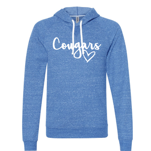 Cross Creek - Adult Snow Heather French Terry Raglan Hoodie