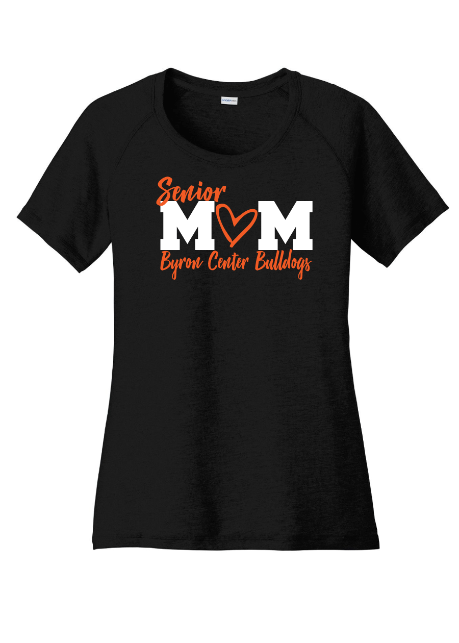 Byron Center - Senior Mom Women's Tri-Blend Scoop Neck Raglan Tee