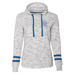 Cross Creek - Women’s Fleece Striped-Sleeve Hooded Sweatshirt
